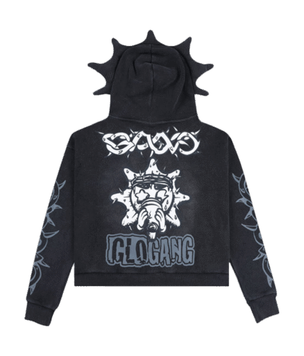 glo gang zip up hoodie